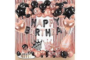 2023 Stunning Rose Gold and Black Happy New Year Decorations