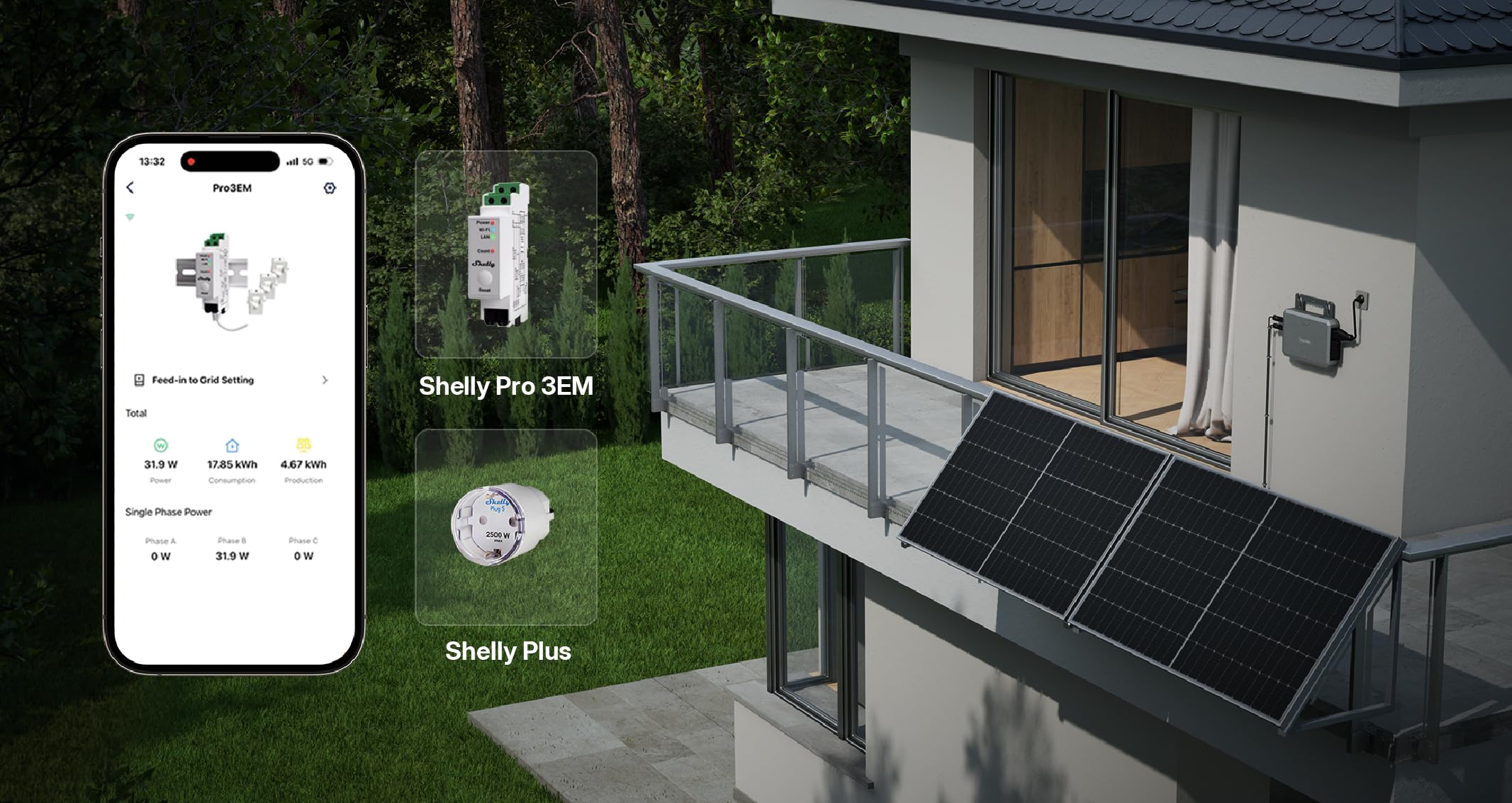 Hoymiles Micro inverter HF-800-WB, potenza 800VA, compatibile con WiFi e Bluetooth, Plug & Play