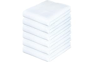 PurpleEssencs 100% Cotton Waffle Weave Kitchen Towels