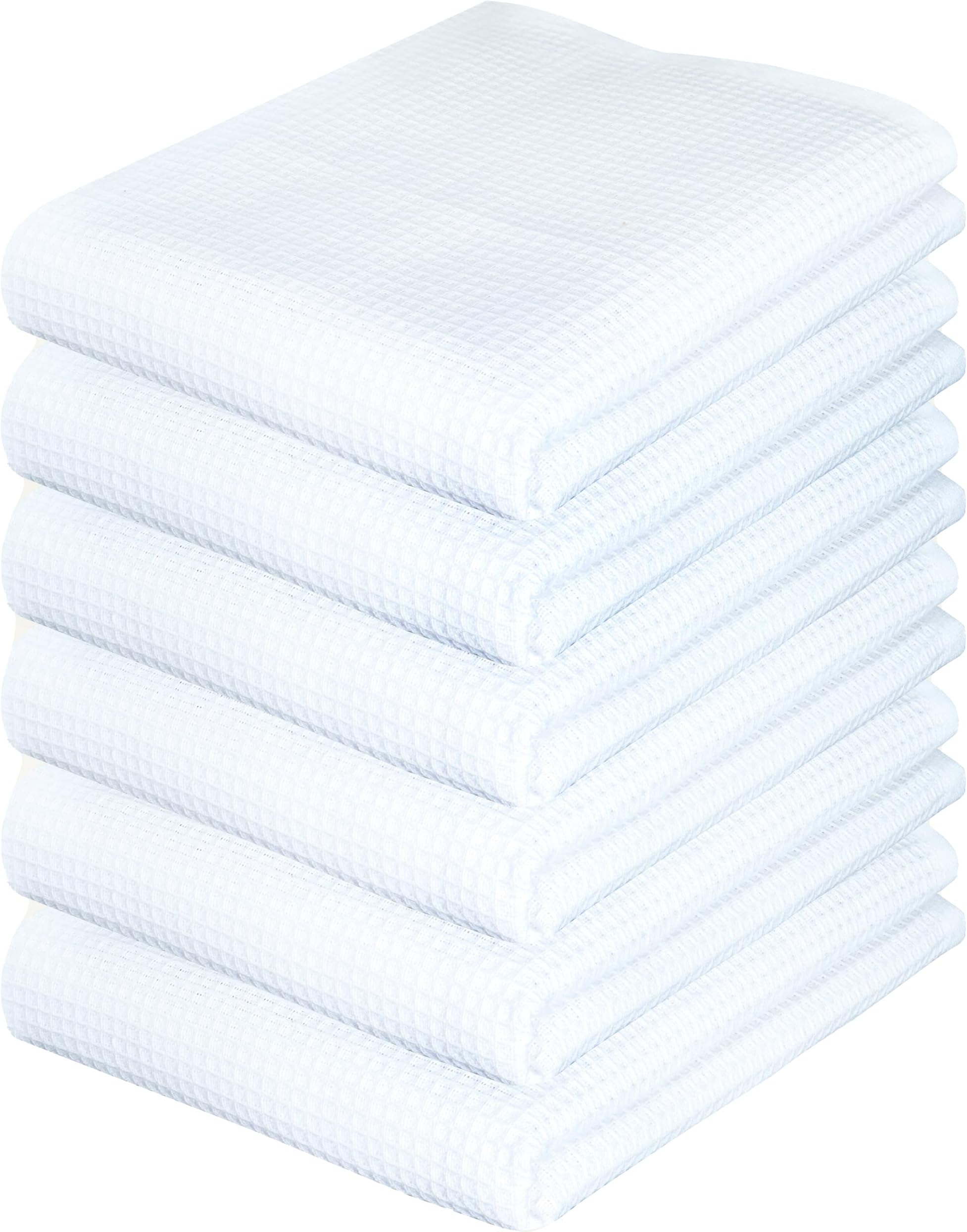 Amazon.com: KAF Home White Kitchen Towels, 10 Pack, 100% Cotton - 20 x ...