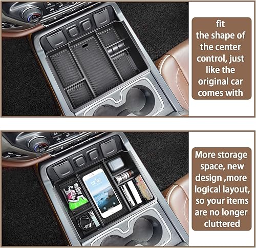 Miniatura 6 de EDBETOS Bandeja organizadora de consola central compatible con Chevy SilveradoGMC Sierra 1500 2014-2018 accesorios 2015-2019 SilveradoSierra
