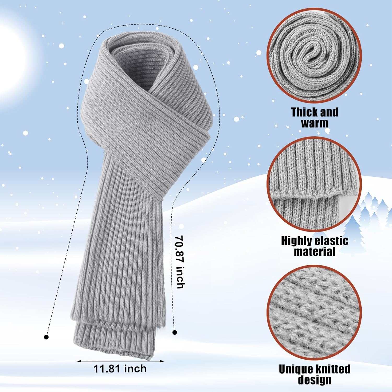 Liitrsh 12 Pcs Women Beanie Scarf Gloves Sets Knitted Beanie Winter Hat Scarf Warm Touchscreen Gloves