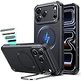 ESR for iPhone 17 Pro Max Case with Stash Stand, 7X Military-Grade Drop Protection with Camera Control, Shock-Absorbing Phone Rugged Cover, Compatible with MagSafe Accessories, Cyber Series, Black