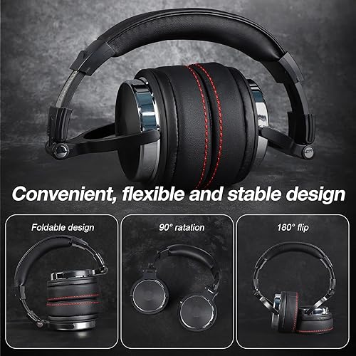 Miniatura 6 de OneOdio Auriculares sobre la oreja sin adaptador para monitoreo y mezcla de estudio aislamiento de sonido auriculares de piel proteica unidad de