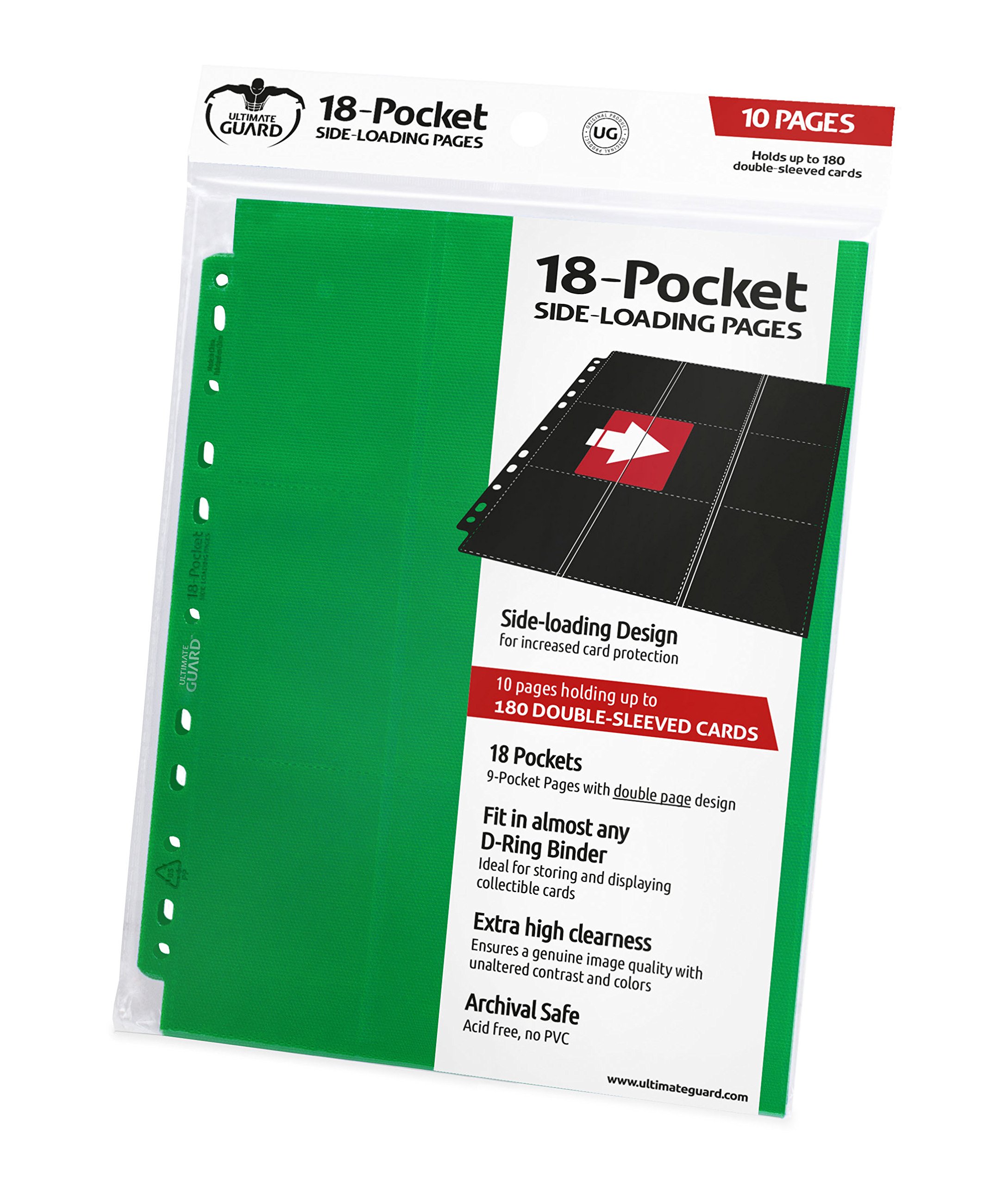 Ultimate Guard 18-Pocket Pages Side-Loading Album (Green) — image 1