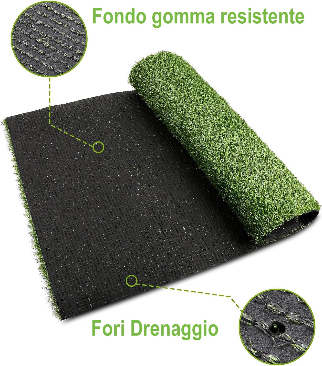 Esterni, Erba Finta per Cani, vasino, Area di Addestramento, Patio, Prato Inglese, 4 Dimensioni L - M - L -XL (L (100X130))