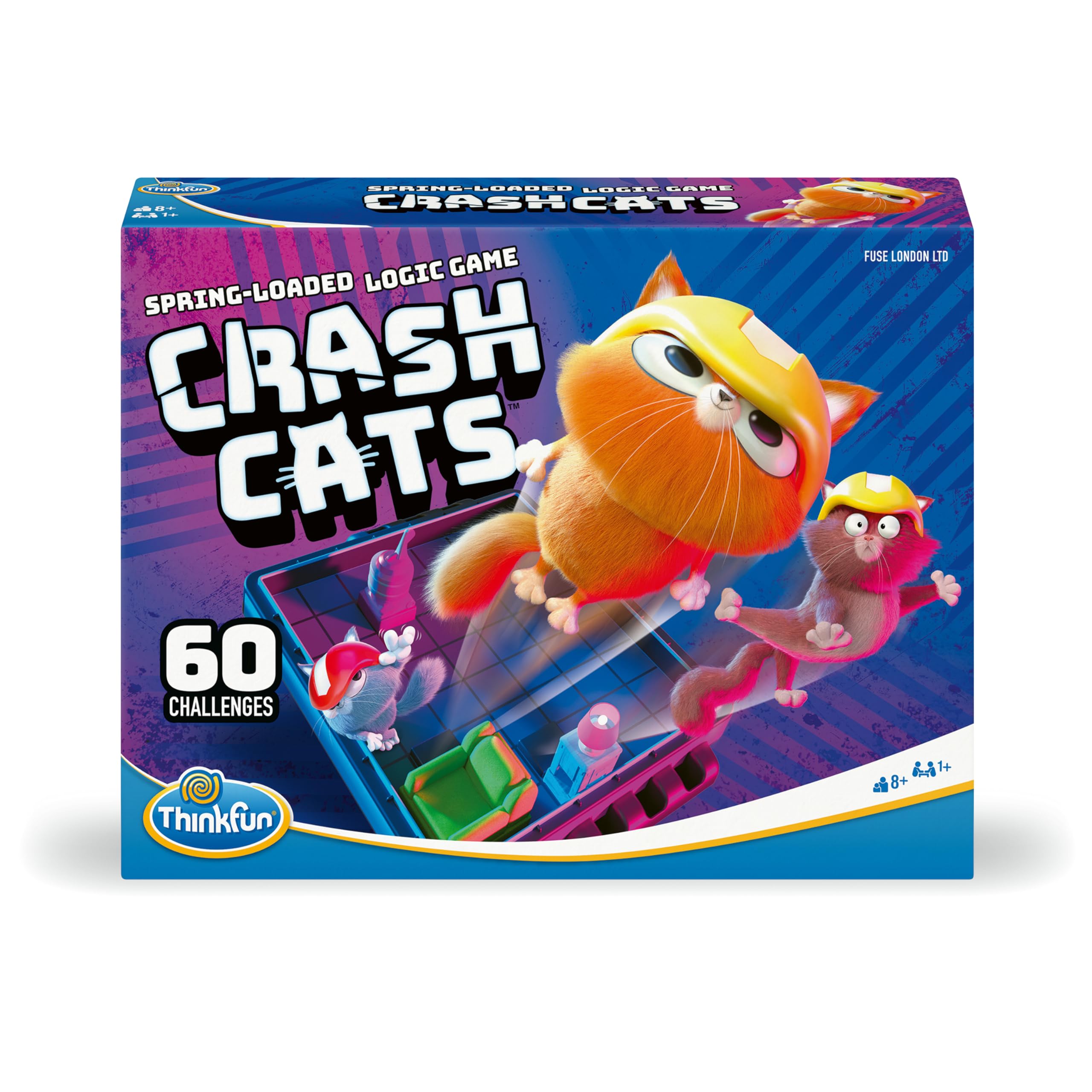 ThinkFun Crash Cats - Das super lustige federbelastete Logikspiel für Kinder ab 8 Jahren