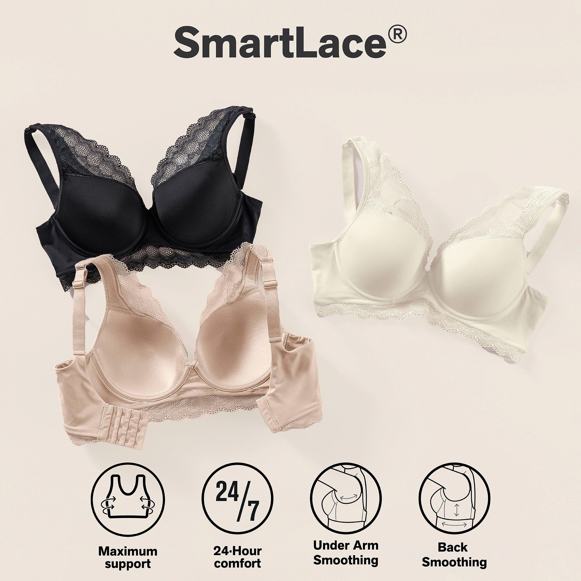 Leonisa Reggiseno ampiamente Coprente in Pizzo