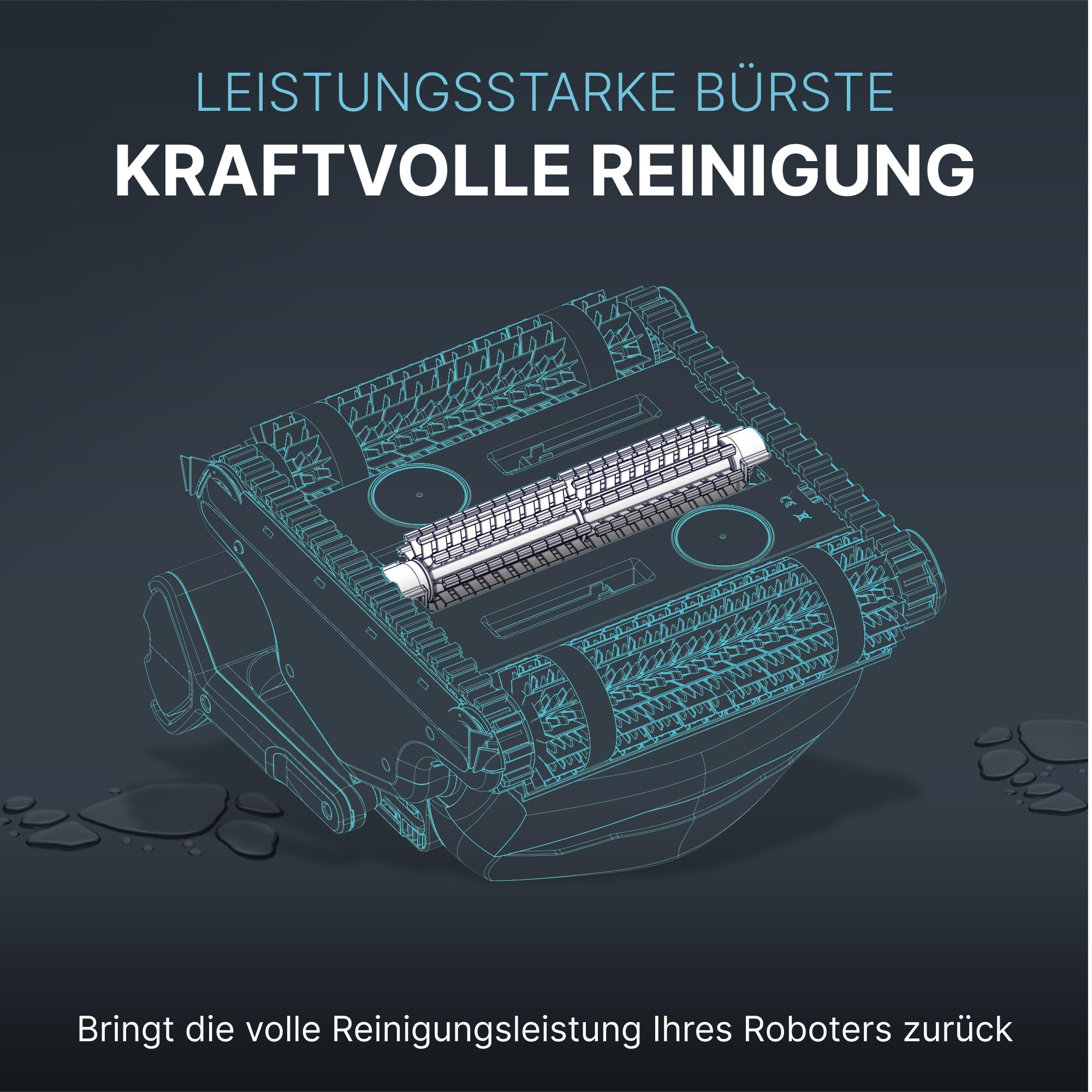 Dolphin Original-Ersatzteil - Bürstensatz für die Mitte - Teilenummer 9995540-R1