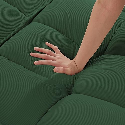 Miniatura 7 de Juego de sofá biplaza pequeño de 2 piezas, sofá biplaza moderno de mediados de siglo, sofás copetudos con almohadas y patas de madera para sala de