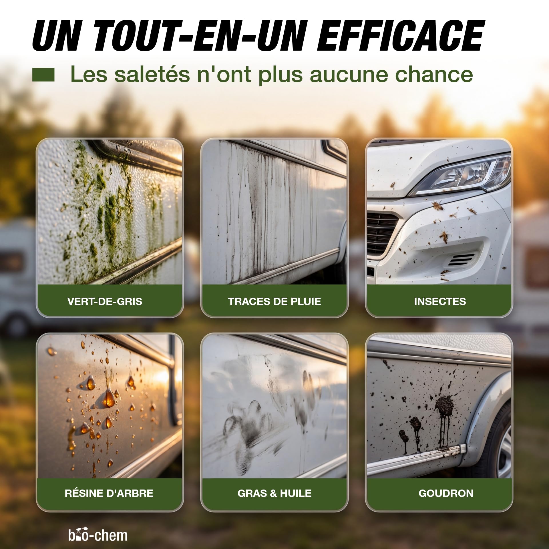 bio-chem Nettoyant pour caravanes 5L | Entretien de véhicules de Camping - Mobilhomes, auvents, Camping-Cars - Nettoyage Surfaces extérieures
