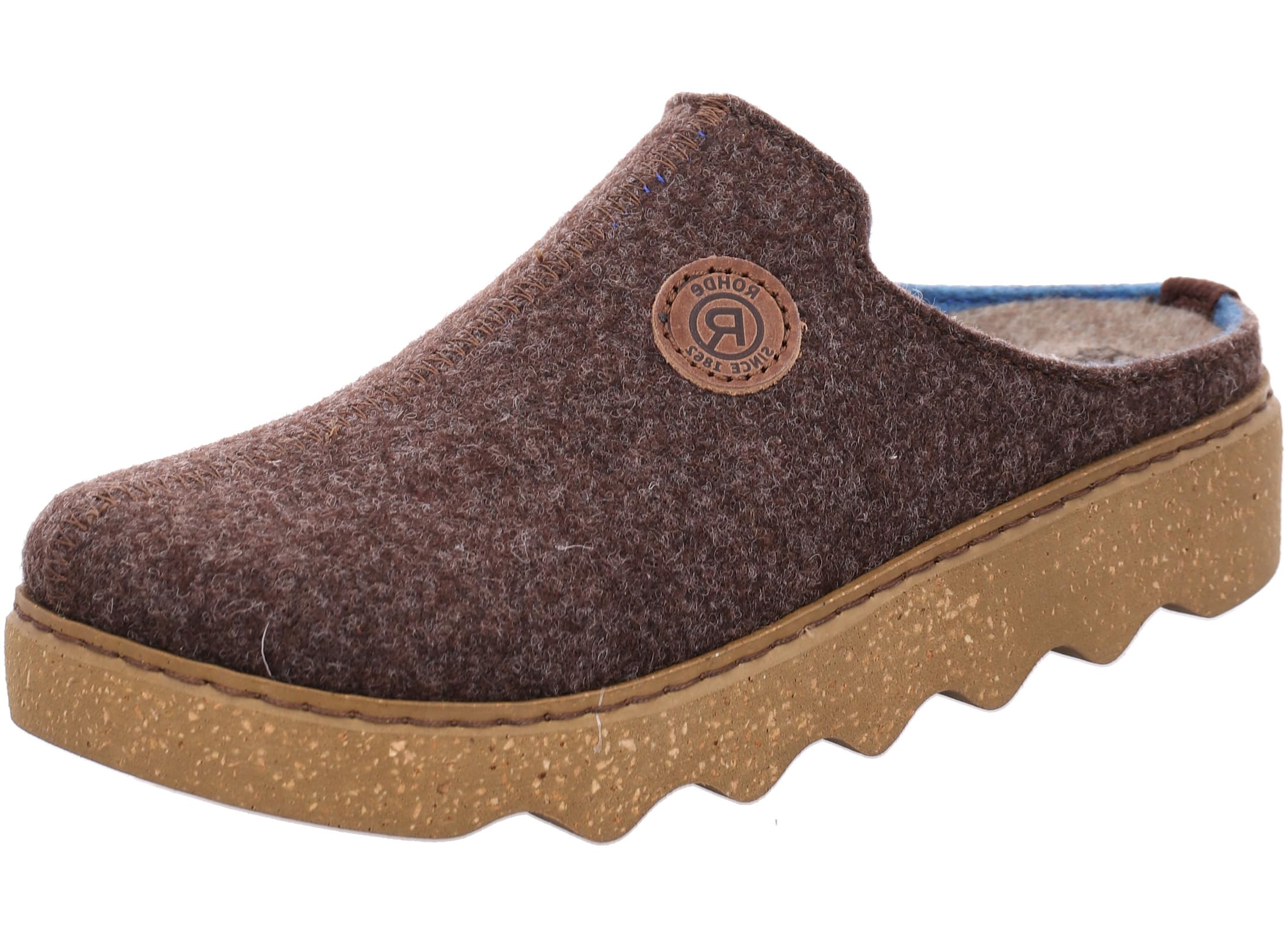Rohde Damen Pantoffel Softfilz Hausschuh Plateau und lose Einlagen Foggia-D 6122