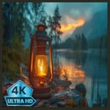 クラシックなランタンボケの夜のアンビエントテレビスクリーンセーバー