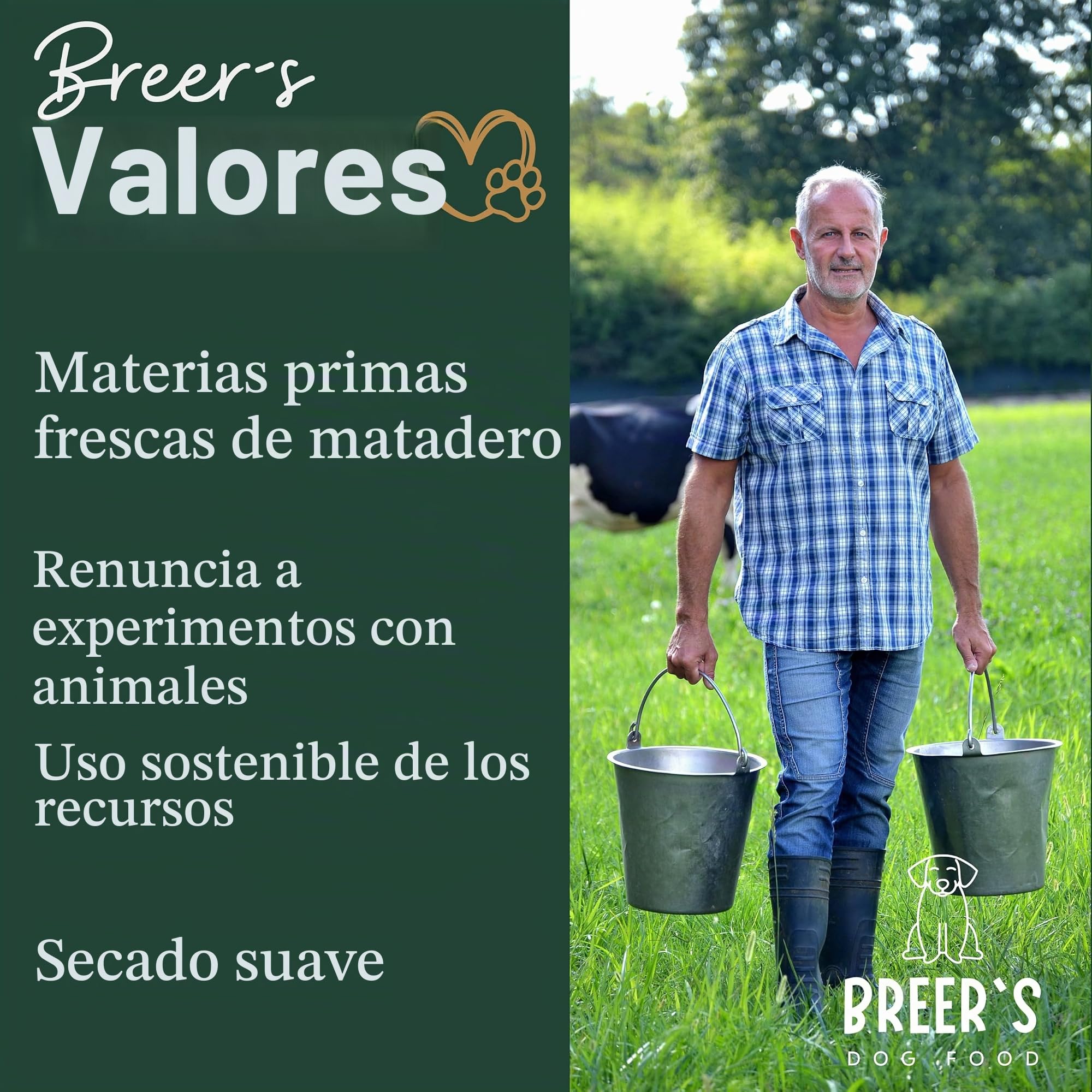 BREERs piel de vacuno seca para perros, 25 cm, 2 kg, sin cereales, fabricación alemana, golosinas masticables para perros grandes