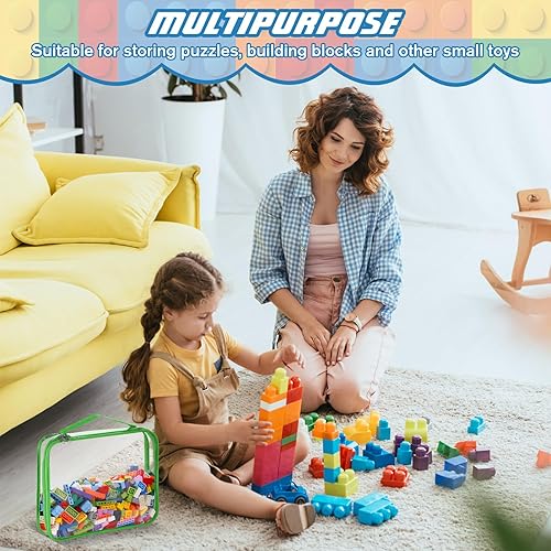 Miniatura 20 de Sanwuta Paquete de 6 bolsas de almacenamiento de juguetes, bolsas organizadoras de PVC con cremallera, contenedor de juguetes impermeable para