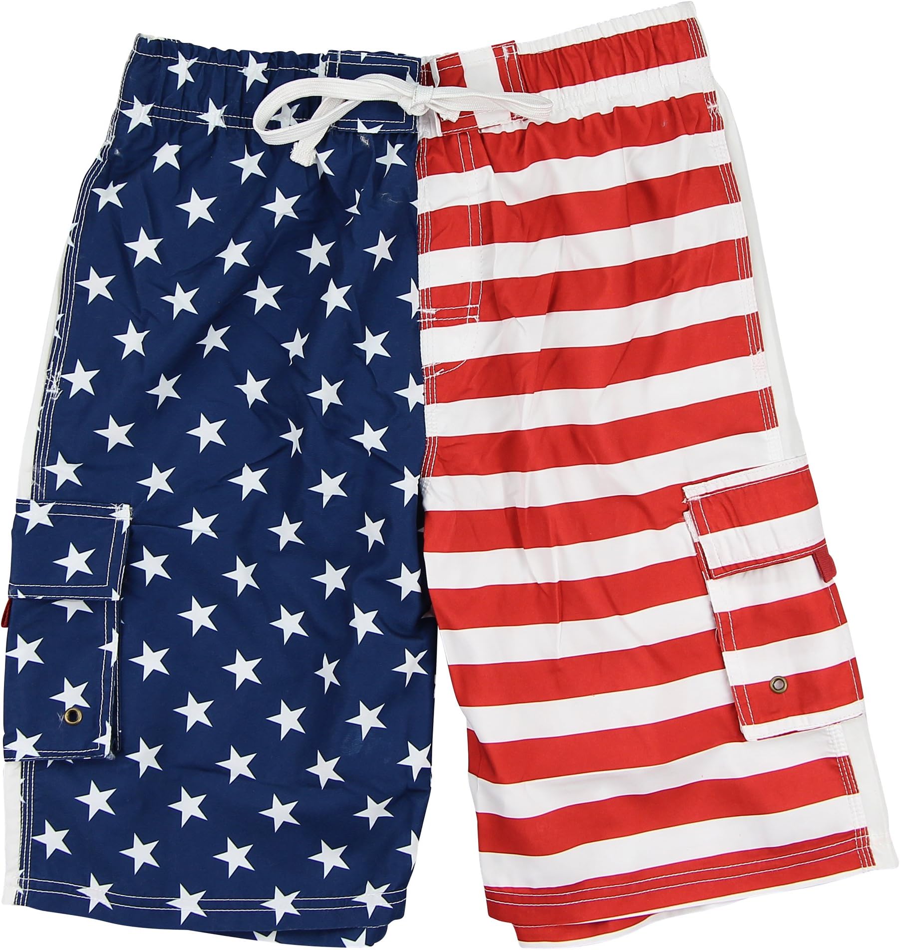 Men's American Flag Swim Trunk Shorts (USA Flag, XL)