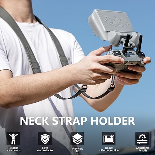 Miniatura 4 de STARTRC 3 en 1 RC 2 Controller Sun Hood Cover para DJI Mini 4 Pro, DJI RC 2 Correa de cordón, Dji Mini 4 Pro Drone Controller Protección de