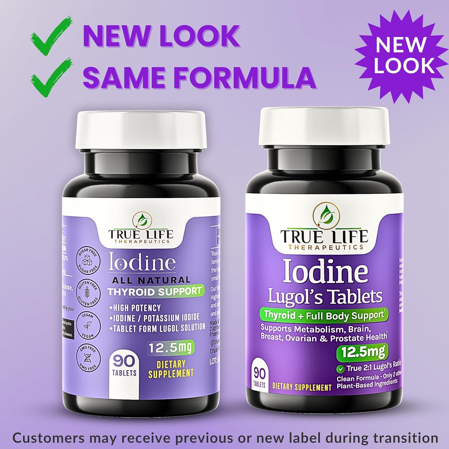 Lugol's Iodine Tablets 12.5mg x 90 ct - Reddish Brown Stable Iodine + Potassium Iodide Formula, Masks Bitter Liquid Taste, Thyroid Support, Detox, Breast Health - No Preservative, Non-GMO, Gluten-free - Image 3