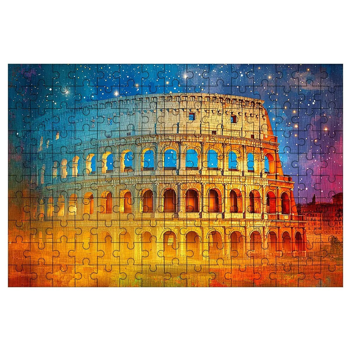 Puzzle 1500 Pezzi Roma, Puzzle Colorato, Puzzles in Legno, 87x57cm -1464