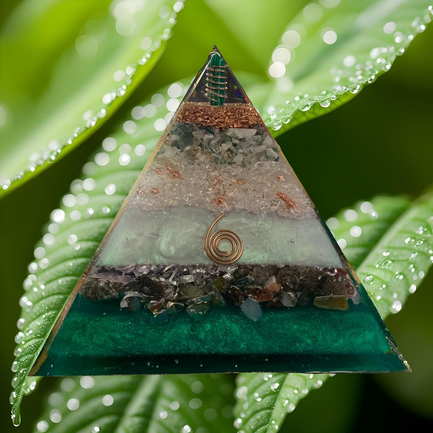 Abundance Orgone Harmonizer Pyramid over 6" tall - for personal and planetary prosperity