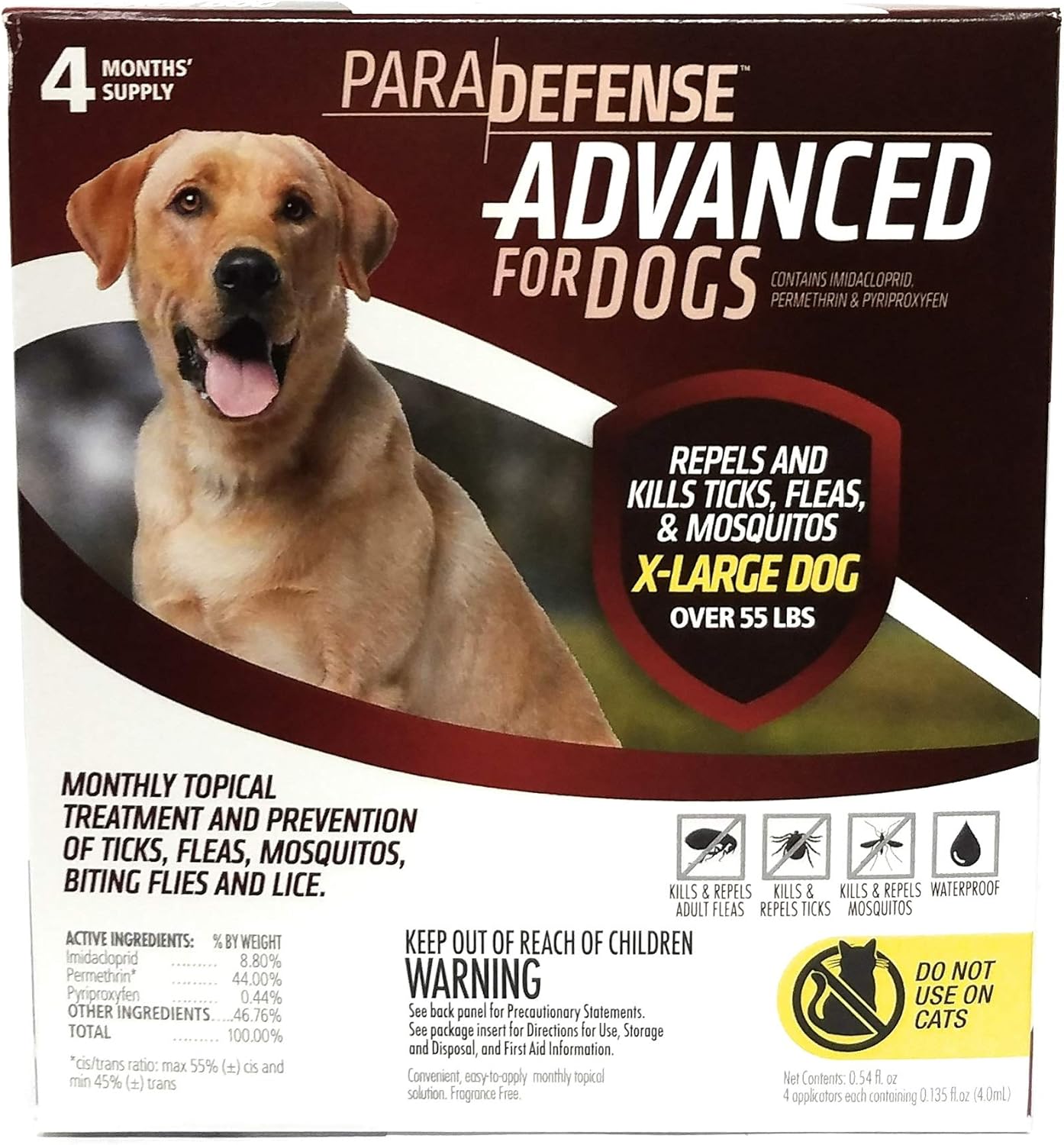 56+ lb Dog Pet Flea Control Supply, X-Large