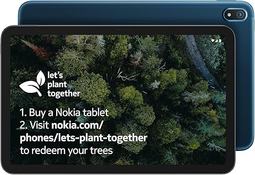 Nokia T20 (4G + Wi-Fi) Tablet con pantalla de 10.36 pulgadas, 4 GB de RAM + 64 GB ROM, Android 11, GSM desbloqueado (azul océano) - Versión disponible en Yaxa Colombia