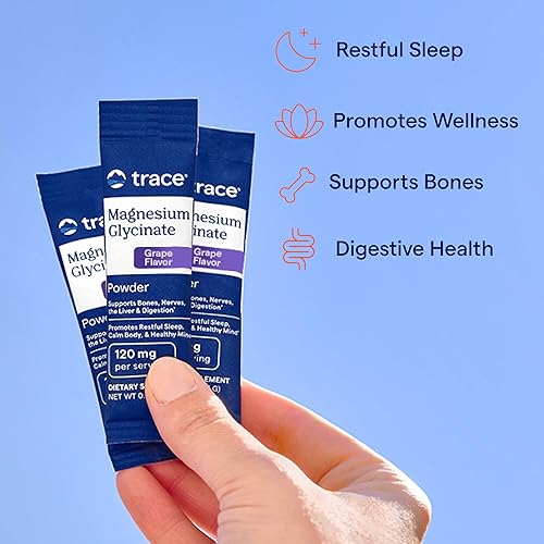 Miniatura 5 de Trace Minerals Glicinato de magnesio 120 mg - Mezcla en polvo para apoyar la salud digestiva - Ayuda al sueño y la relajación muscular - Suplemento