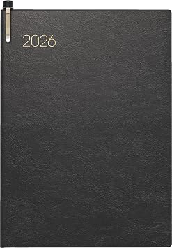 BRUNNEN Pocket Diary Model 731 2026 | A6, Faux Leather, Black