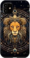 Vista 8 de Funda para iPhone 12 mini Leo signo del zodiaco León Horóscopo Constelación
