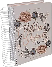 Bíblia Jornada - Capa espiral, impressa flores: Nova Almeida Atualizada (NAA)