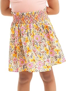lovely land Girls printed skirt with flower decorations Skirt