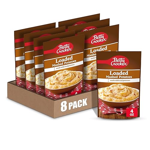 Betty Crocker Puré de papas cargadas, 4 onzas (paquete de 8)