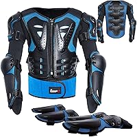 Vista 8 de StarknightMT Conjunto de Armadura para Motocicleta Infantil, Equipo para Moto de Tierra, Chaleco Protector para Pecho, Columna Vertebral, Espalda