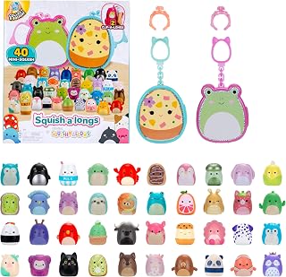 Squish-a-longs Multipack – Includes 2 Clip-a-Longs and 40 Mini-Squish