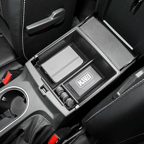 Miniatura 6 de Organizador de Consola Central Compatible con Ford Ranger 2019 2020 2021 2022 2023 XL XLT Lariat Accesorios, Caja de Almacenamiento de Reposabrazos