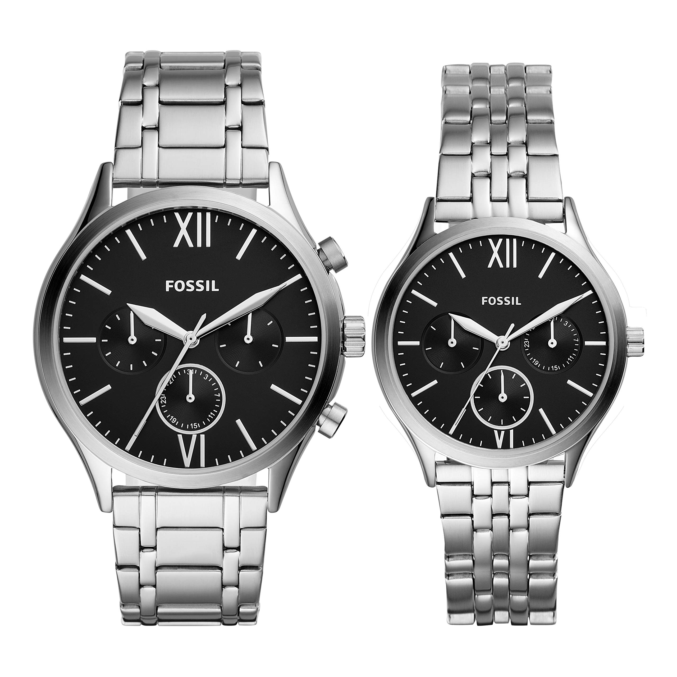 Fossil Herren Edelstahl Quarzuhr BQ2469SET