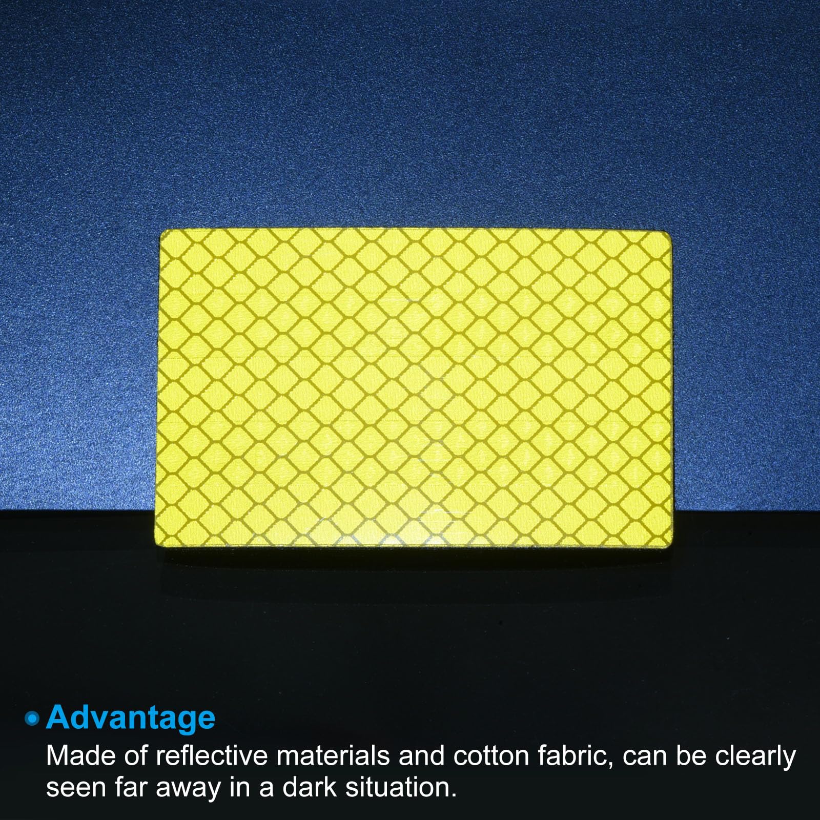 PATIKIL Reflective Patch 2"x3", 4 Pcs Hook & Loop Fastener Safety Appliques for Night Sportsperson Worker Hiker Dark Yellow - Image 4