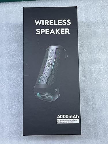 Miniatura 11 de Bluetooth Speakers, Portable Bluetooth Speakers Wireless with 20W Loud Stereo Sound, IP7 Waterproof Shower Speaker Colorful Flashing Lights,