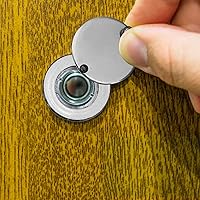 Vista 5 de Juego de 2 cubiertas de mirilla, cubiertas de agujeros para mirillas para espectadores de puertas, protector de mirilla de seguridad para el hogar