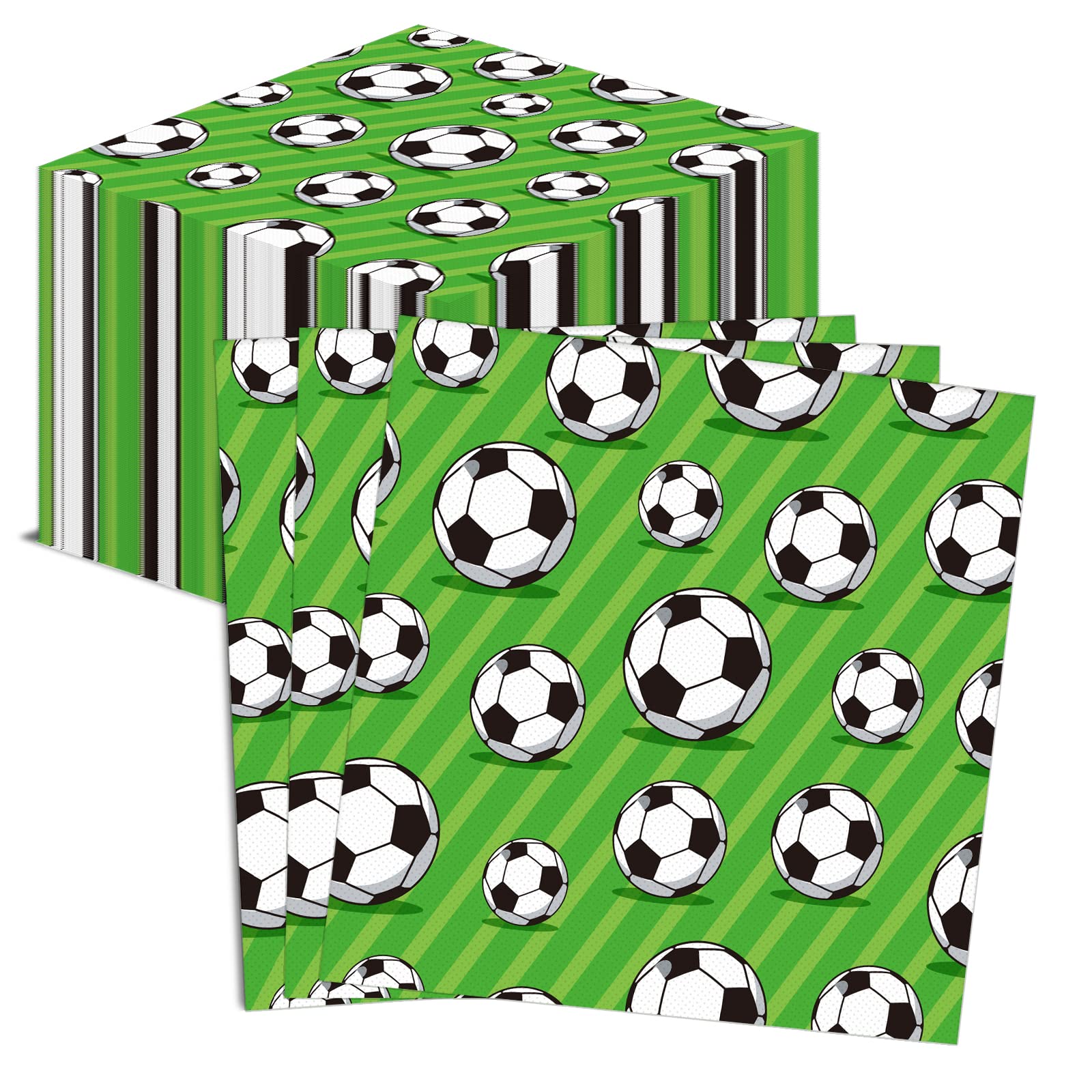 gisgfim 50 Pcs Soccer Party Napkins Soccer Birthday Disposable Paper Napkins Sport Game Luncheon Napkin Supplies Decorations Favors for Sport Theme Party