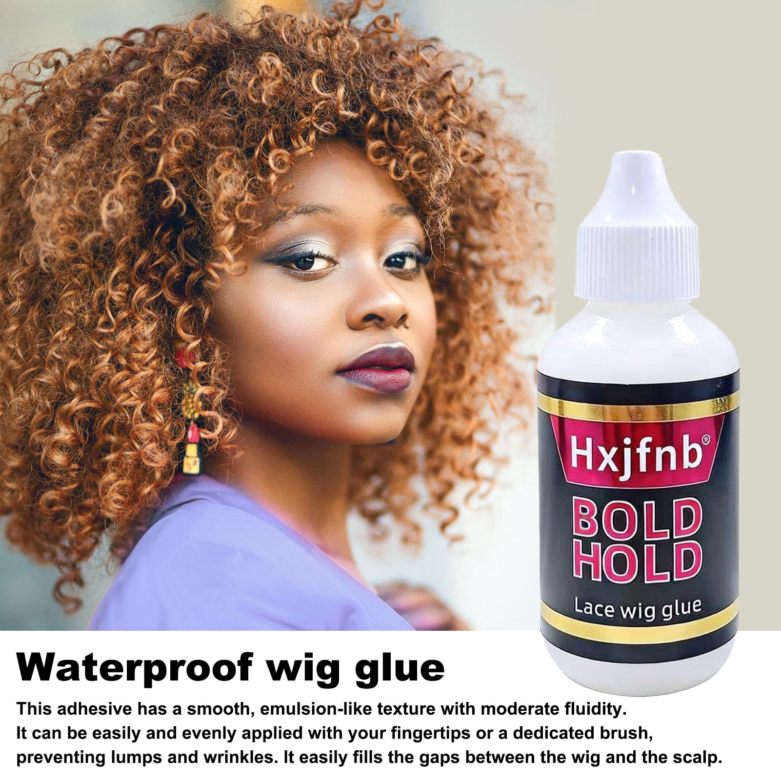 Pegamento para pelucas, 30 ml, juego de pegamento fuerte, fijación invisible, resistente al agua y al aceite para pelucas de encaje, postizos, sistemas de cabello y postizos