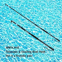 Vista 5 de SAN LIKE Boat Hooks for Docking Telescoping Extension Pole Hook with Luminous Bead, Lightweight Floating, Non-Slip Rubber Handle, Durable &