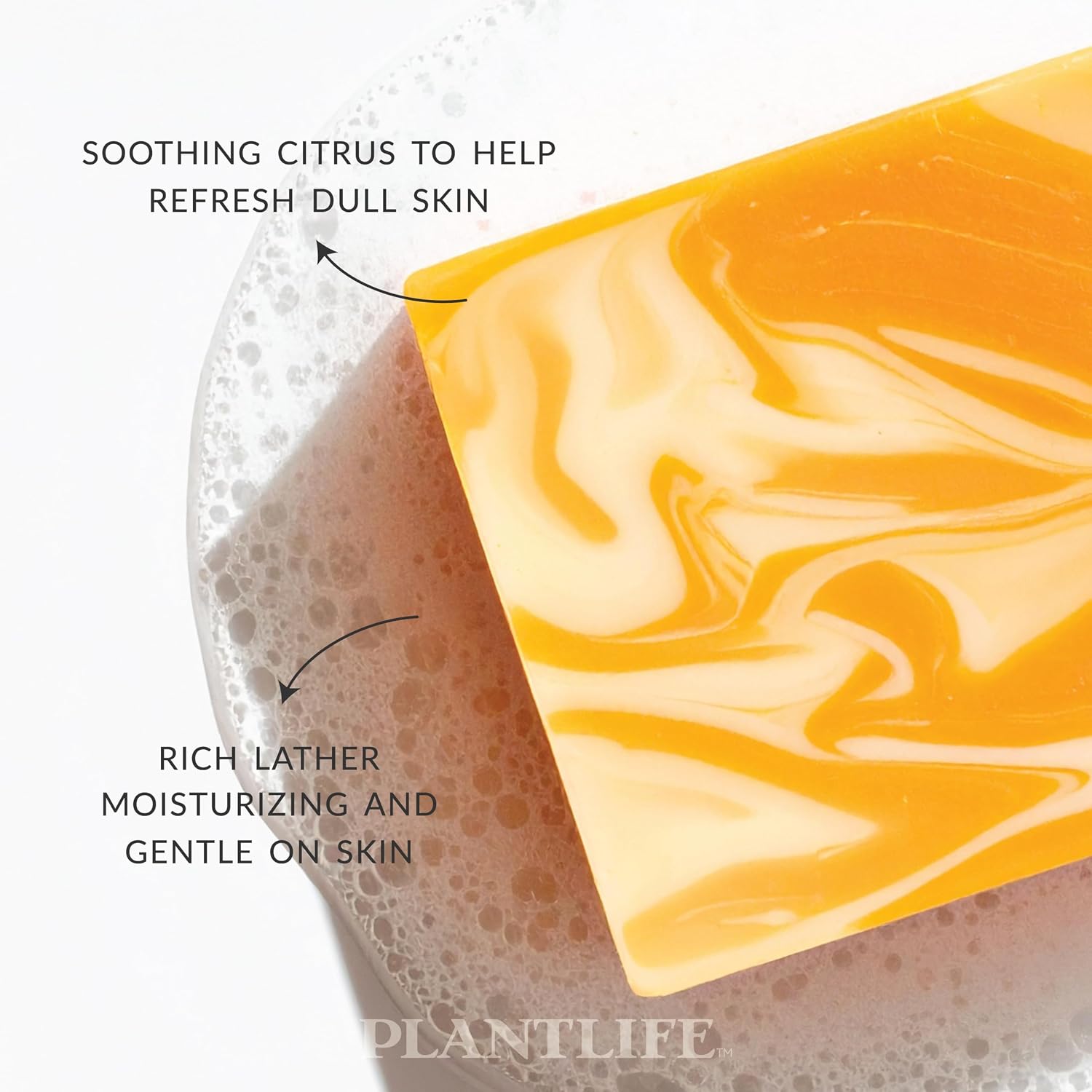 Plantlife Vanilla Orange 3-Pack Bar Soap - Moisturizing and Soothing Soap for Your Skin - Hand Crafted Using Plant-Based Ingredients - Made in California 4 oz Bar