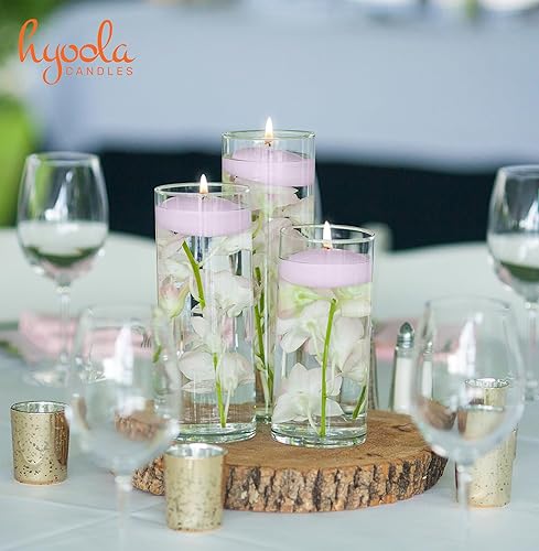 Miniatura 7 de Hyoola Velas flotantes de color rosa claro prémium de 1.75 pulgadas, 3 horas de tiempo de combustión, fabricadas en Europa, paquete de 20