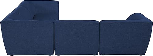 Miniatura 5 de Meridian Furniture Miramar Collection Modern | Seccional modular tapizado con textura de lino contemporáneo, 109 pulgadas de ancho x 109 pulgadas de