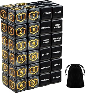 48 Pieces MTG Counter Keyword Counters life Counter Tokens Dice Buff Tokens Compatible with Magic Card Game Accessories CCG Creature Stats (Classic, 48)