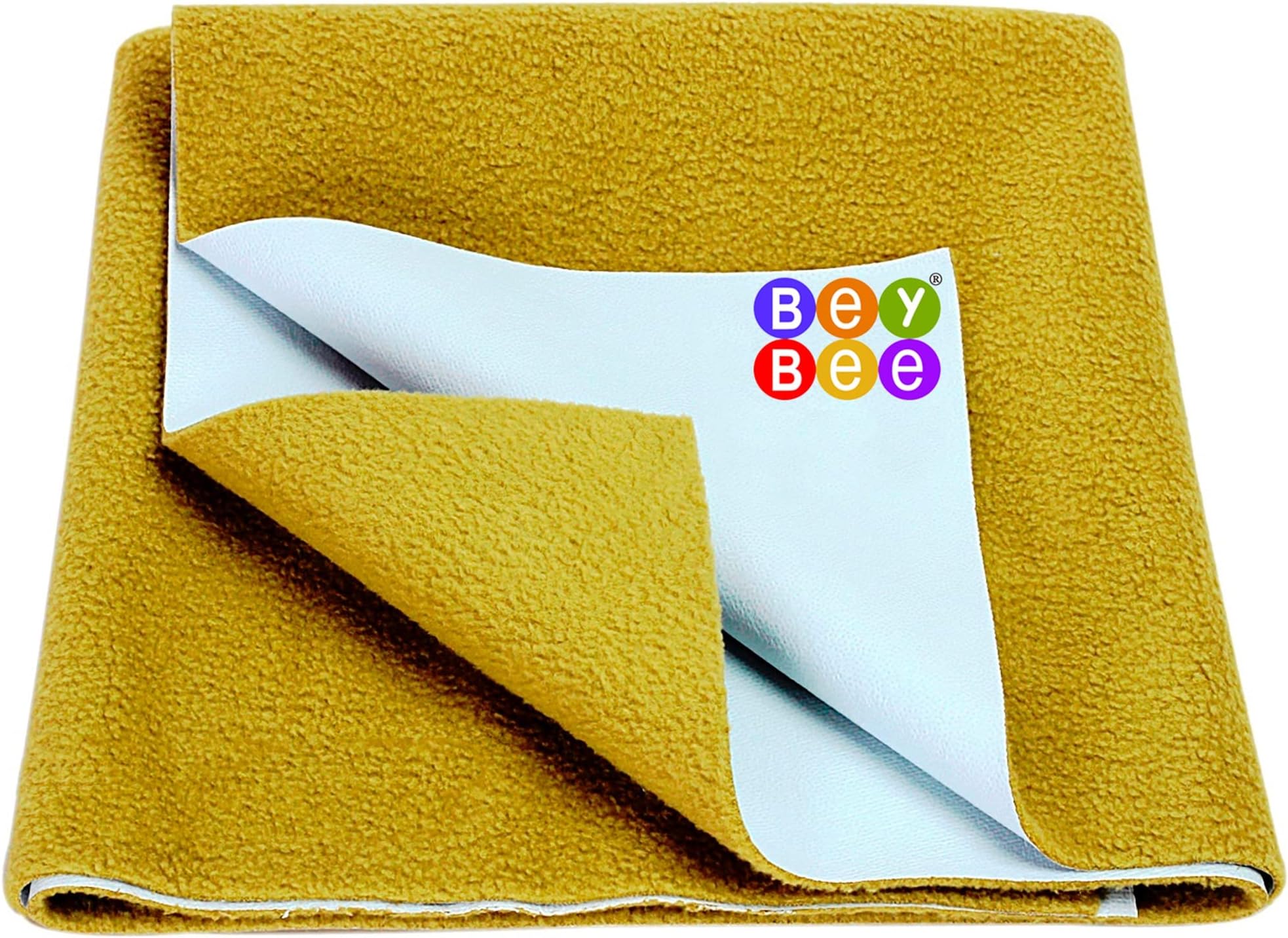 Beybee Premium Quick Dry Mattress Protector Baby Sheet - Large (Gold)