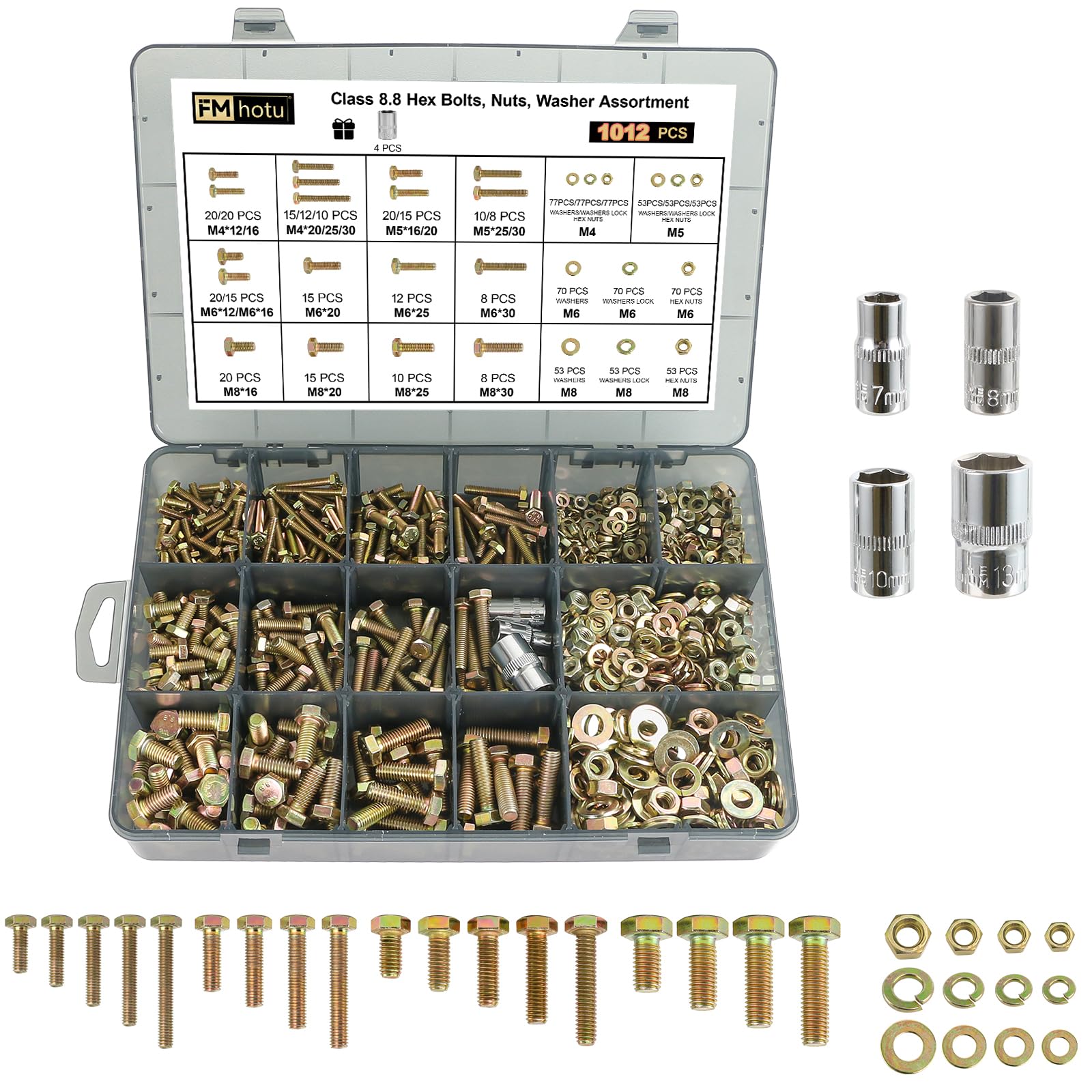 BOLTS AND NUTS! 1〜17ほか29冊セット 1012Pcs Grade 8.8 Metric Bolts Assortment, Hex Heavy Duty Bolts