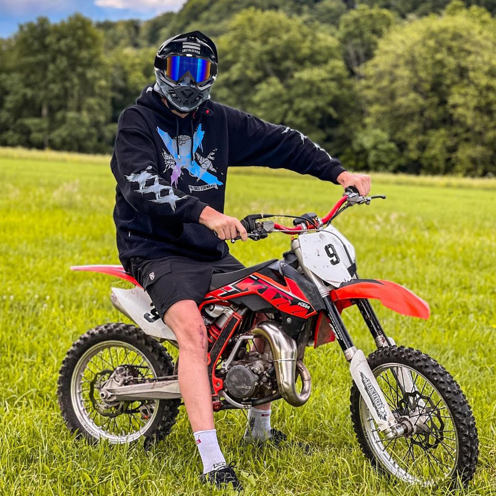 Motocross Brille Motocross Brille Motocross Brille für Männer Frauen Erwachsene Jugendliche Reiten Racing Brille