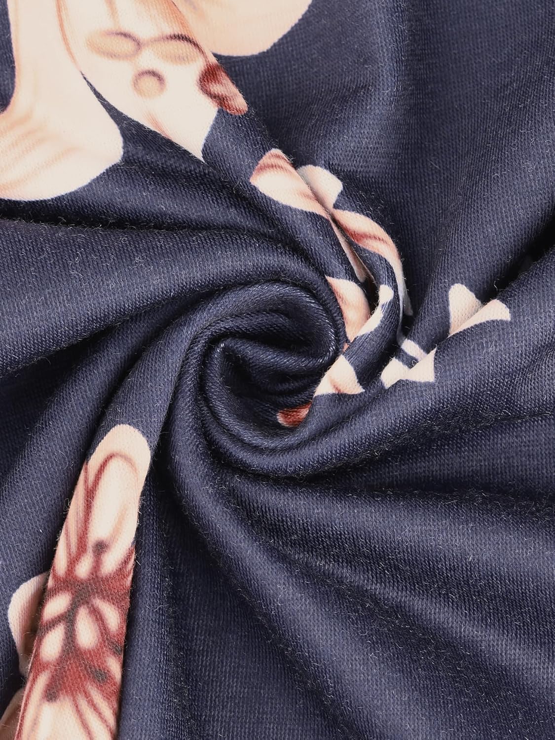 cheibear Womens Moomoo Nightgowns Winter Sleepwear Floral Long Sleeves Nighshirts Mumu Lounge Dress - Image 6